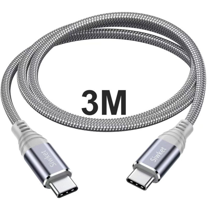 Cable usb-c 3m tressé