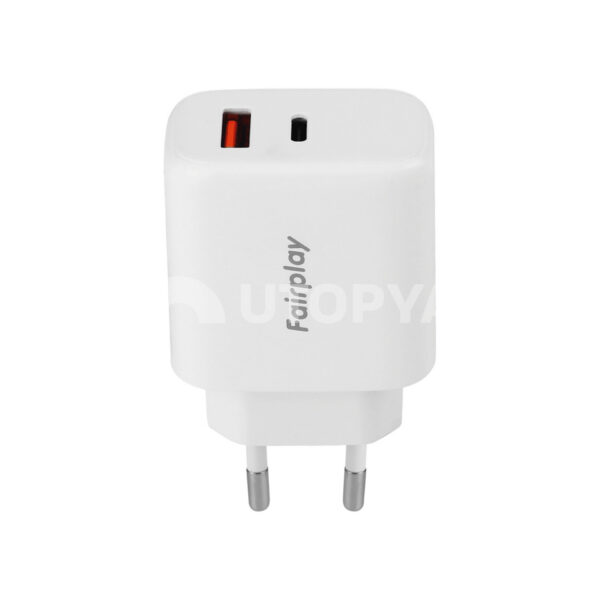 Chargeur 65W 2 ports (USB-A + USB-C)